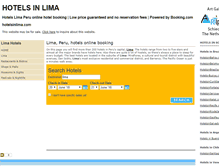 Tablet Screenshot of hotelsinlima.com